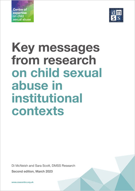 Key messages from research on institutional child sexual abuse